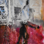 Érzékeny utazások (Esőcseppek egy régi tájra nézve) 3 akvarell 27x27 cm