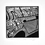 Talált képek 2 -linómetszet év: 2024 méret:20x20cm