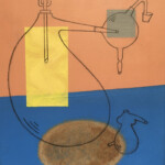 Alchemy retro-style 2019 akril, szén 40x30cm